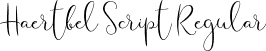 Haertbel Script Regular font - Haertbel Script.otf