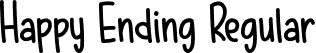 Happy Ending Regular font - Happy Ending.ttf