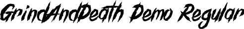 GrindAndDeath_Demo Regular font - GrindAndDeath_Demo.ttf