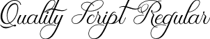 Quality Script Regular font - Quality Script.otf