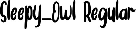 Sleepy_Owl Regular font - Sleepy_Owl.otf