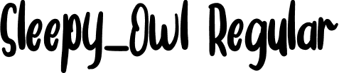 Sleepy_Owl Regular font - Sleepy_Owl.ttf