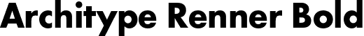 Architype Renner Bold font - ArchitypeRenner-Bold.otf