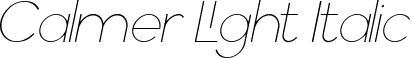 Calmer Light Italic font - calmer Light Italic.ttf