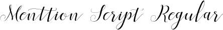 Menttion Script Regular font - Menttion Script.otf