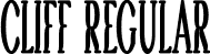 Cliff Regular font - Cliff.otf