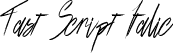 Fast Script Italic font - Fast Script Italic.ttf