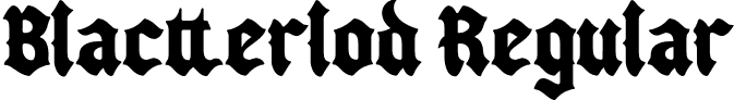 Blactterlod Regular font - Blactterlod.otf