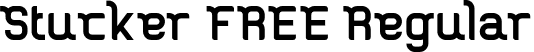 Stucker FREE Regular font - Stucker FREE.otf