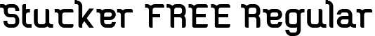 Stucker FREE Regular font - Stucker FREE.ttf