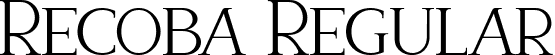 Recoba Regular font - Recoba.ttf