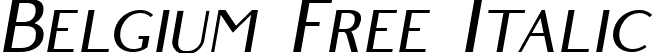 Belgium Free Italic font - Belgium Italic.ttf