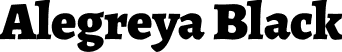 Alegreya Black font - Alegreya-Black.ttf