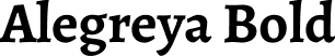 Alegreya Bold font - Alegreya-Bold.ttf