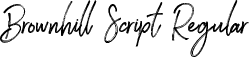 Brownhill Script Regular font - Brownhill Script.ttf