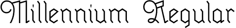 Millennium Regular font - Millennium.otf