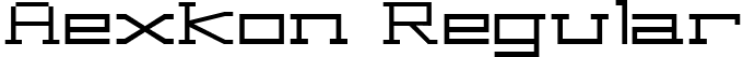 Aexkon Regular font - AEXKON_Regular.ttf