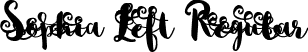 Sophia Left Regular font - Sophia Left.ttf