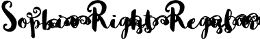 Sophia Right Regular font - Sophia Right.otf