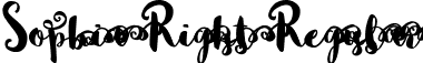 Sophia Right Regular font - Sophia Right.ttf