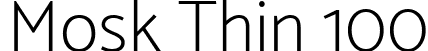 Mosk Thin 100 font - Mosk Thin 100.ttf