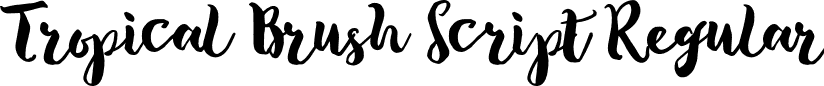 Tropical Brush Script Regular font - Tropical Brush Script.otf