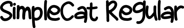 SimpleCat Regular font - SimpleCat.otf