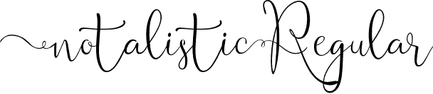 Notalistic Regular font - notalistic.otf