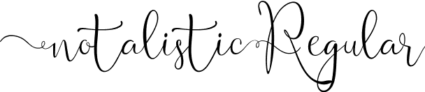 Notalistic Regular font - notalistic.ttf