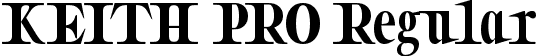 KEITH PRO Regular font - Keith Pro.ttf