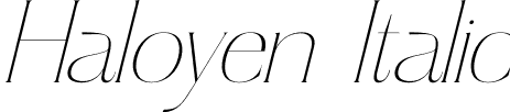 Haloyen Italic font - Haloyen-Italic.otf