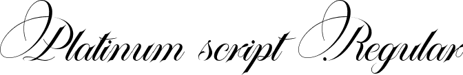 Platinum script Regular font - platinum.ttf