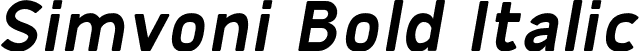 Simvoni Bold Italic font - Simvoni-BoldItalic.ttf