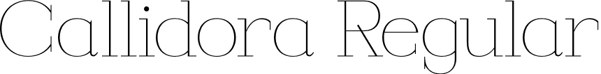 Callidora Regular font - Callidora.otf