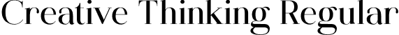 Creative Thinking Regular font - CreativeThinking Regular.ttf