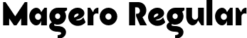 Magero Regular font - Magero.otf