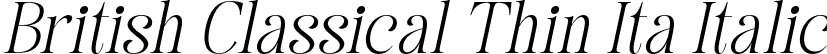 British Classical Thin Ita Italic font - britishclassical-thinitalic.otf