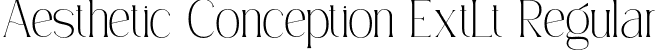 Aesthetic Conception ExtLt Regular font - Simply Conception Extra Light.otf