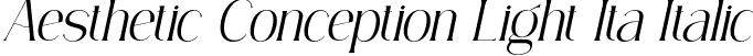 Aesthetic Conception Light Ita Italic font - Simply Conception Light Italic.otf