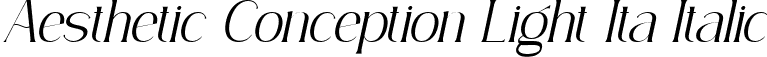 Aesthetic Conception Light Ita Italic font - Simply Conception Light Italiclightitalic.ttf