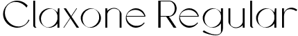 Claxone Regular font - Claxone.ttf