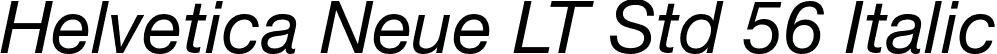 Helvetica Neue LT Std 56 Italic font - HelveticaNeueLTStd-It.otf