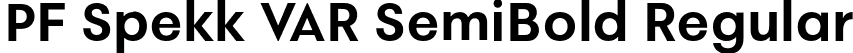 PF Spekk VAR SemiBold Regular font - PFSpekkVAR-SemiBold-subset.otf