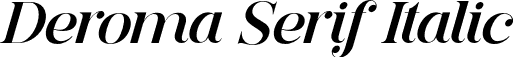 Deroma Serif Italic font - DeromaSerif-Italic.otf