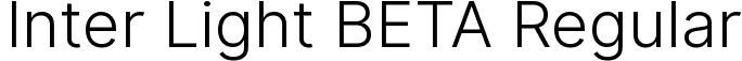 Inter Light BETA Regular font - Inter-Light-BETA.ttf