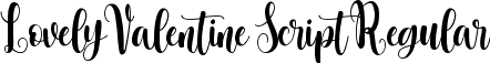 Lovely Valentine Script Regular font - Lovely Valentine Script.otf