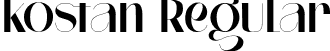 kostan Regular font - Kostan Regular.otf