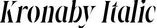 Kronaby Italic font - Kronaby Italic.ttf