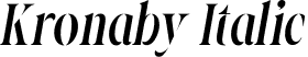 Kronaby Italic font - Kronaby Italic.otf