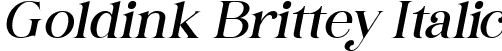 Goldink Brittey Italic font - Golding Brittey Slant.ttf